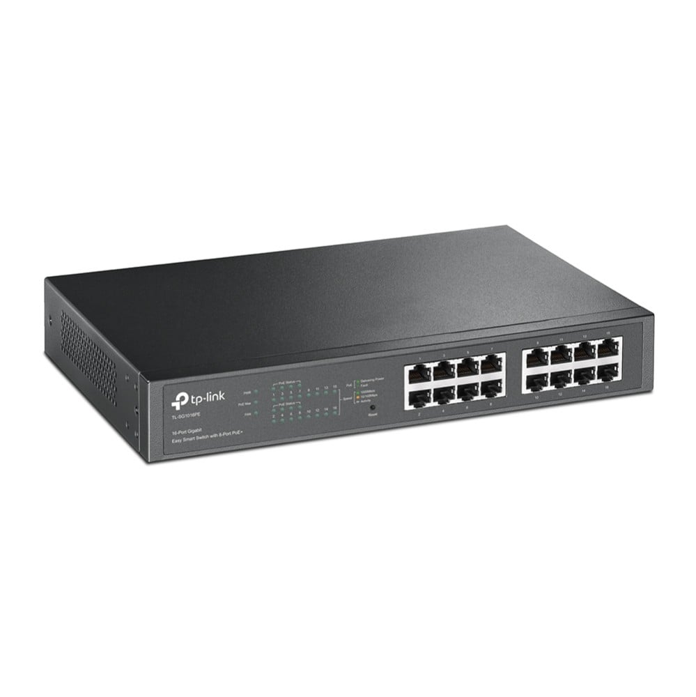 Switch Easy Smart, 8 porturi PoE RJ45 Gigabit, 8 porturi RJ45 Gigabit, Managed - TP-Link TL-SG1016PE