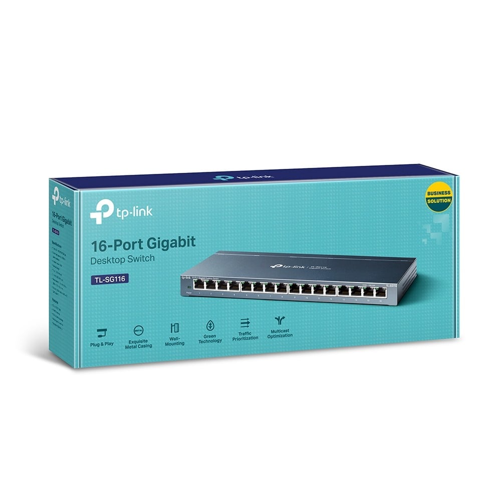 Switch 16 porturi RJ45 Gigabit, Unmanaged - TP-Link TL-SG116 – TP-LINK TL-SG116