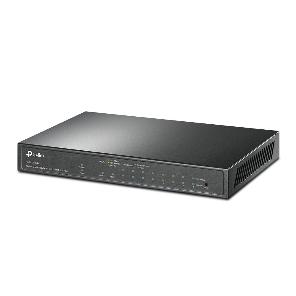 TL-SG1210MPE | TP-LINK | Switch 8 porturi PoE+ Gigabit, 1 x RJ45 Gigabit, 1 x Combo SFP/RJ45 Gigabit, Managed - TP-Link TL-SG1210MPE Switch 8 porturi PoE+ Gigabit, 1 x RJ45 Gigabit, 1 x Combo SFP/RJ45 Gigabit, Managed - TP-Link TL-SG1210MPE