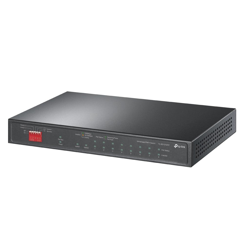 TL-SG1210PP | TP-LINK | Switch 2 x RJ45 1G PoE++, 6 x RJ45 1G PoE+, 1 x RJ45 1G, 1 x combo RJ45/SFP 1G, Unmanaged - TP-Link TL-SG1210PP Switch 2 x RJ45 1G PoE++, 6 x RJ45 1G PoE+, 1 x RJ45 1G, 1 x combo RJ45/SFP 1G, Unmanaged - TP-Link TL-SG1210PP