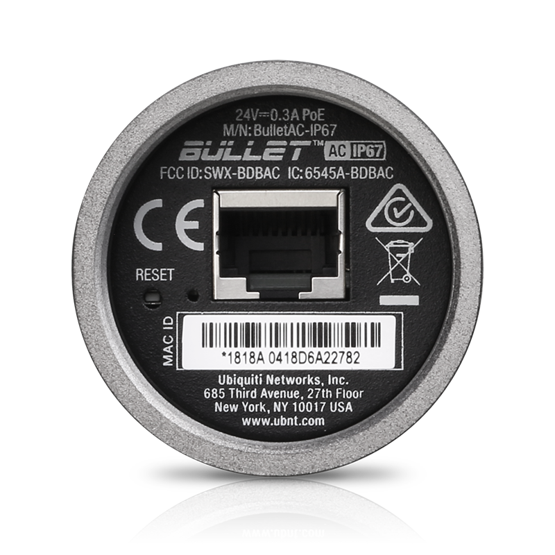 Ubiquiti Networks BULLETAC-IP67 puncte de acces WLAN Negru Power over Ethernet (PoE) Suport – Ubiquiti BULLETAC-IP67