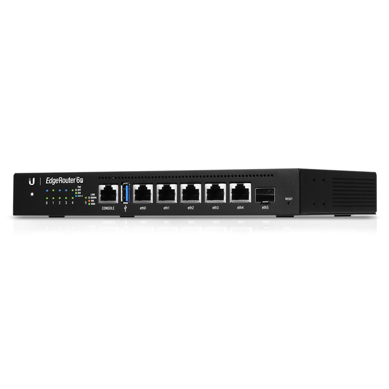 Ubiquiti ER-6P EdgeRouter 6P router gigabit 6 porturi PoE 24V Negru – Ubiquiti ER-6P