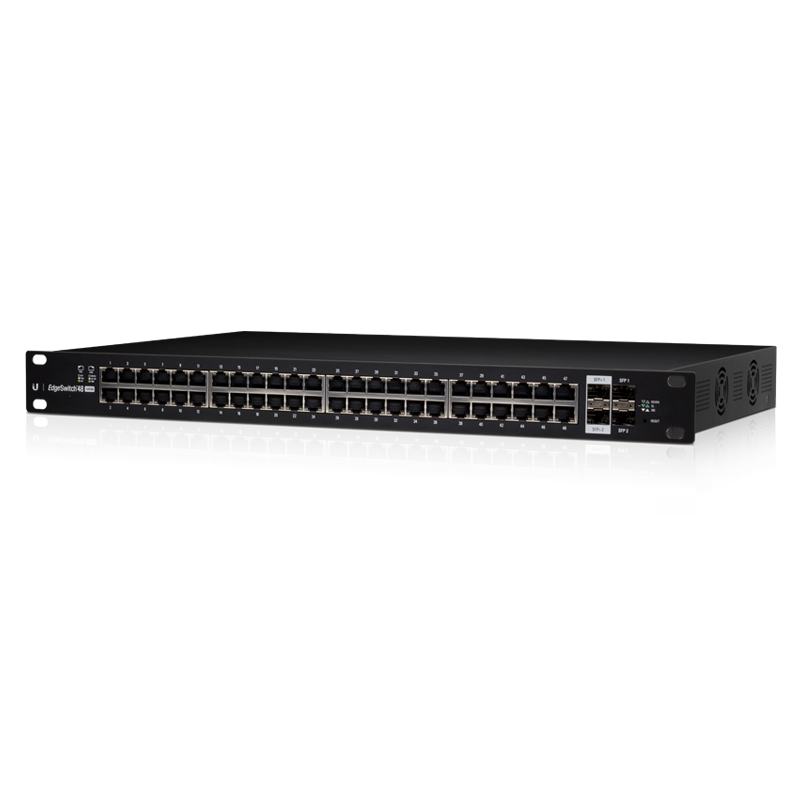 Ubiquiti Networks ES-48-500W switch-uri Gestionate L2/L3 Gigabit Ethernet (10/100/1000) Power over Ethernet (PoE) Suport 1U Negru
