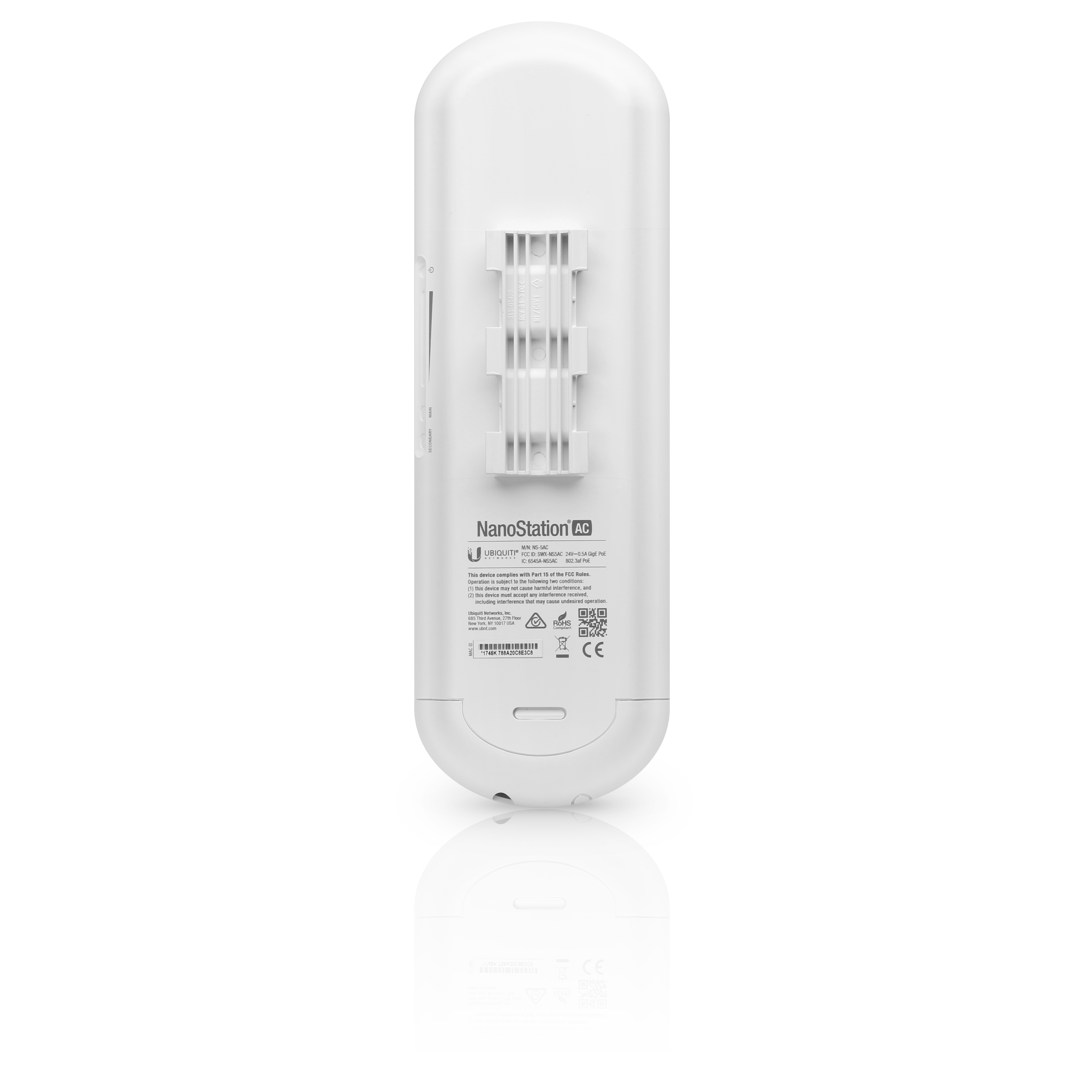 Ubiquiti NS-5AC Networks NanoStation AC 1000 Mbit/s Alb Power over Ethernet (PoE) Suport