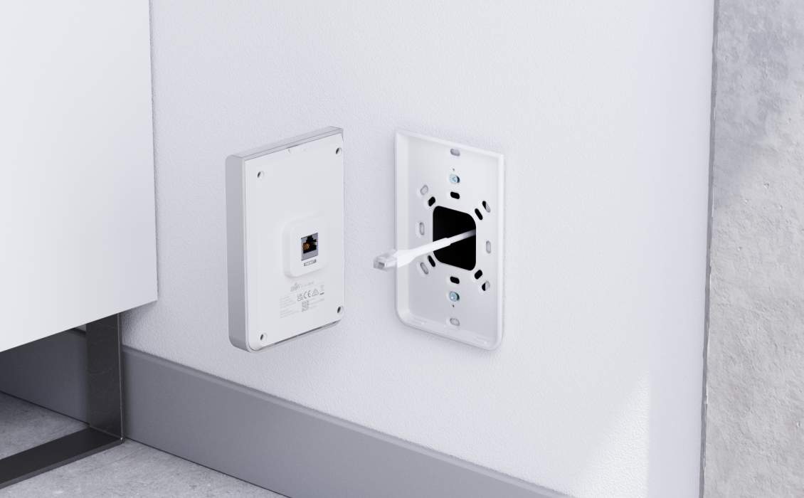Ubiquiti U6-IW Networks Unifi 6 In-Wall 573,5 Mbit/s Alb Power over Ethernet (PoE) Suport