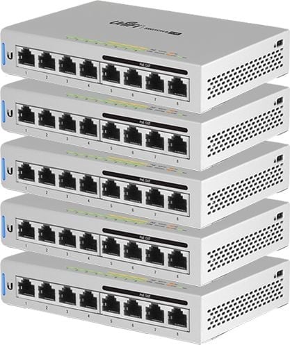 Ubiquiti US-8-60W-5 Networks UniFi 5 x Switch 8 Gestionate Gigabit Ethernet (10/100/1000) Power over Ethernet (PoE) Suport Gri