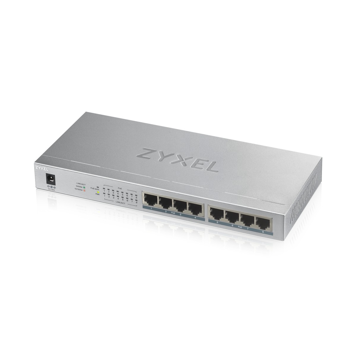 Zyxel GS1008HP Fara management Gigabit Ethernet (10/100/1000) Power over Ethernet (PoE) Suport Gri