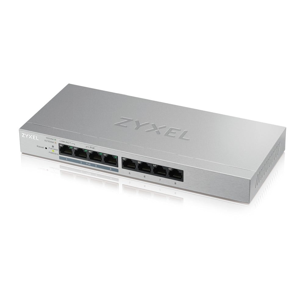 GS1200-8HPV2-EU0101F | ZyXEL | Zyxel GS1200-8HP v2 Gestionate Gigabit Ethernet (10/100/1000) Power over Ethernet (PoE) Suport Gri Zyxel GS1200-8HP v2 Gestionate Gigabit Ethernet (10/100/1000) Power over Ethernet (PoE) Suport Gri