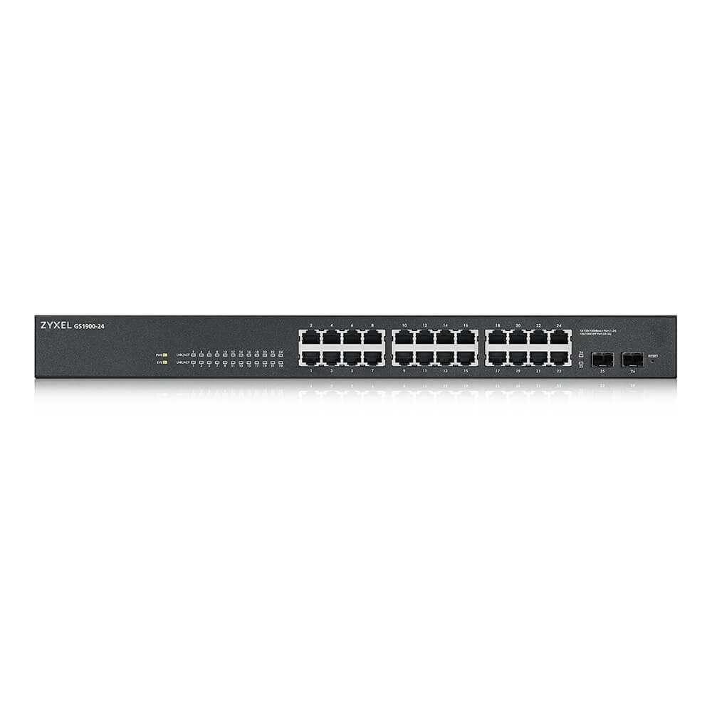 Zyxel GS-1900-24 v2 Gestionate L2 Gigabit Ethernet (10/100/1000) 1U Negru – ZyXEL GS1900-24-EU0102F