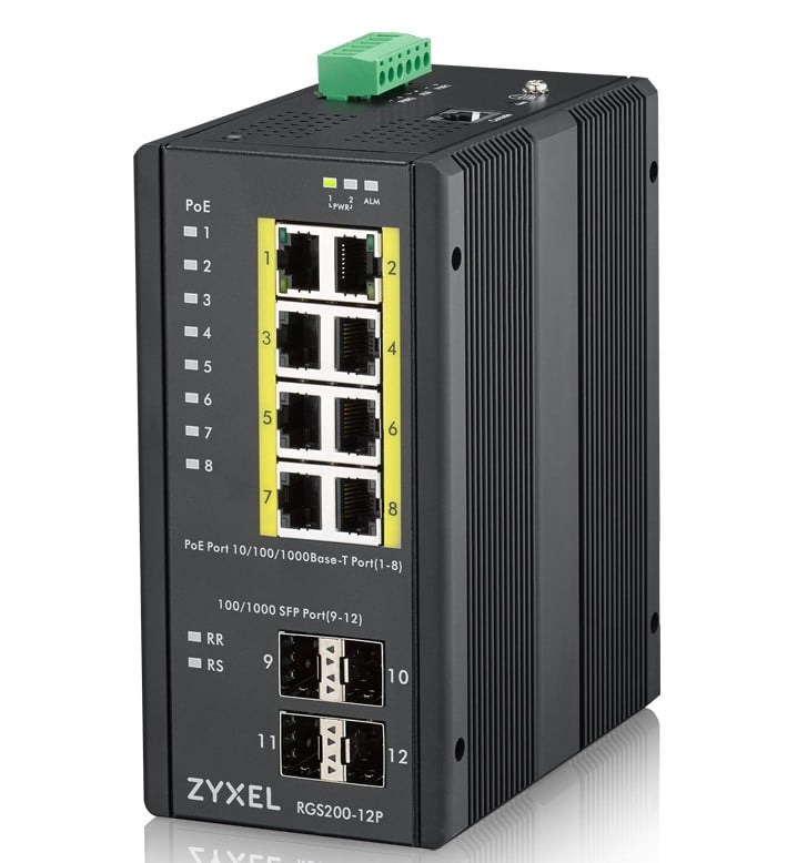 ZyXEL RGS200-12P-ZZ0101F – Zyxel RGS200-12P Gestionate L2 Gigabit Ethernet (10/100/1000) Power over Ethernet (PoE) Suport Negru Zyxel RGS200-12P Gestionate L2 Gigabit Ethernet (10/100/1000) Power over Ethernet (PoE) Suport Negru – ZyXEL RGS200-12P-ZZ0101F