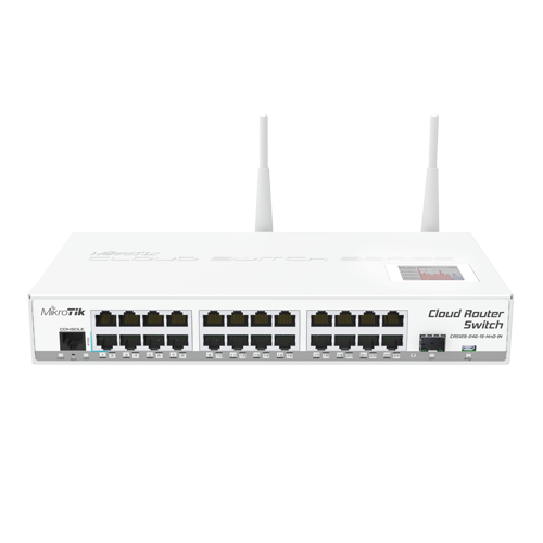 Cloud Router Switch, 24 x Gigabit, 1 x SFP, RouterOS L5 - MikroTik CRS125-24G-1S-2HnD-IN