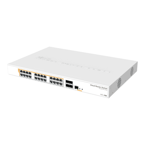 Management Switch 24 x Gigabit PoE+ Out 450W, 4 x SFP+ 10Gbps - Mikrotik CRS328-24P-4S+RM