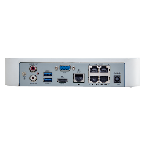 NVR seria Easy, 4 canale 8MP  + 4 porturi Long PoE, H.265 Ultra - UNV NVR301-04LS3-P4