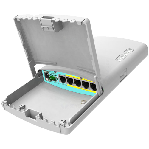 Router PowerBox Pro de exterior, 5 x Gigabit 4 PoE, 1 x SFP, RouterOS L4 - Mikrotik RB960PGS-PB