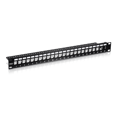 Patch Panel ecranat 24 porturi blank keystone 1U - TRENDnet TC-KP24S