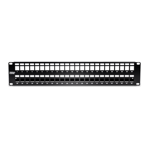 Patch Panel ecranat 48 porturi blank keystone 2U - TRENDnet TC-KP48S